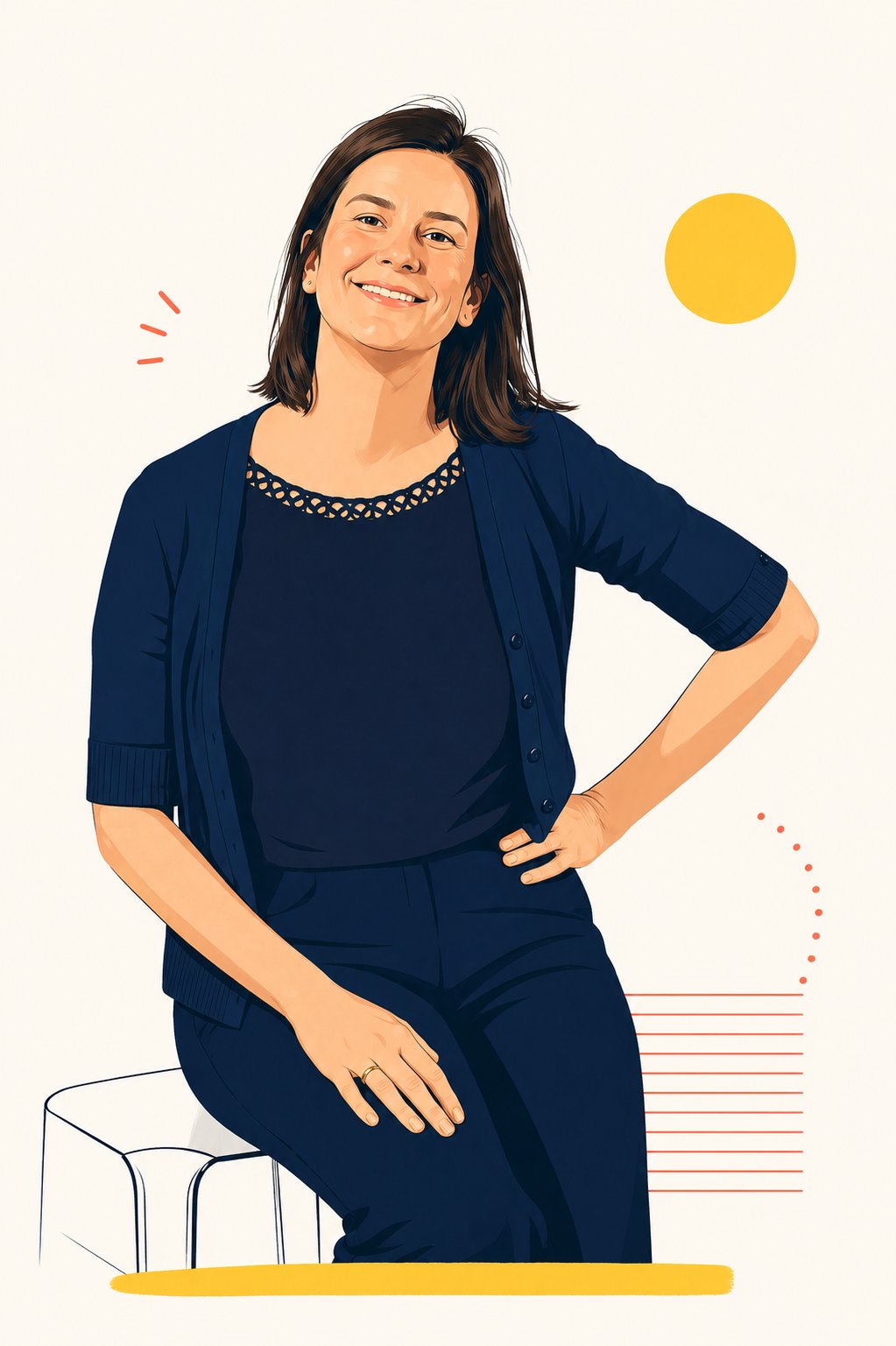 Portrait illustré de Magali Chamla-Pernin